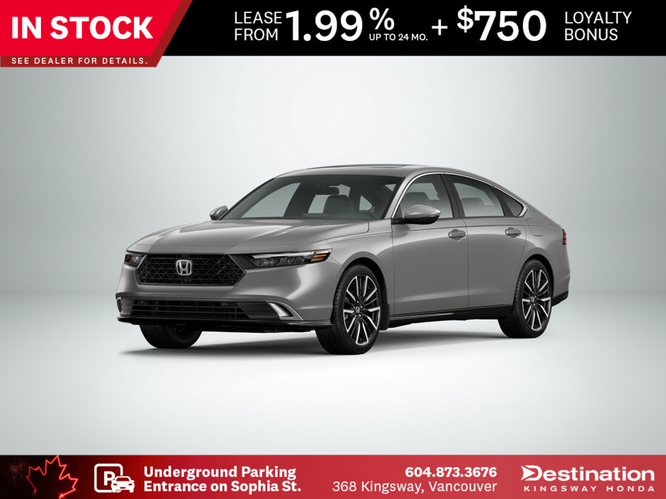 Gray (Urban Grey Pearl) 2026 Honda Accord Hybrid Sedan Front-Wheel Drive Automatic