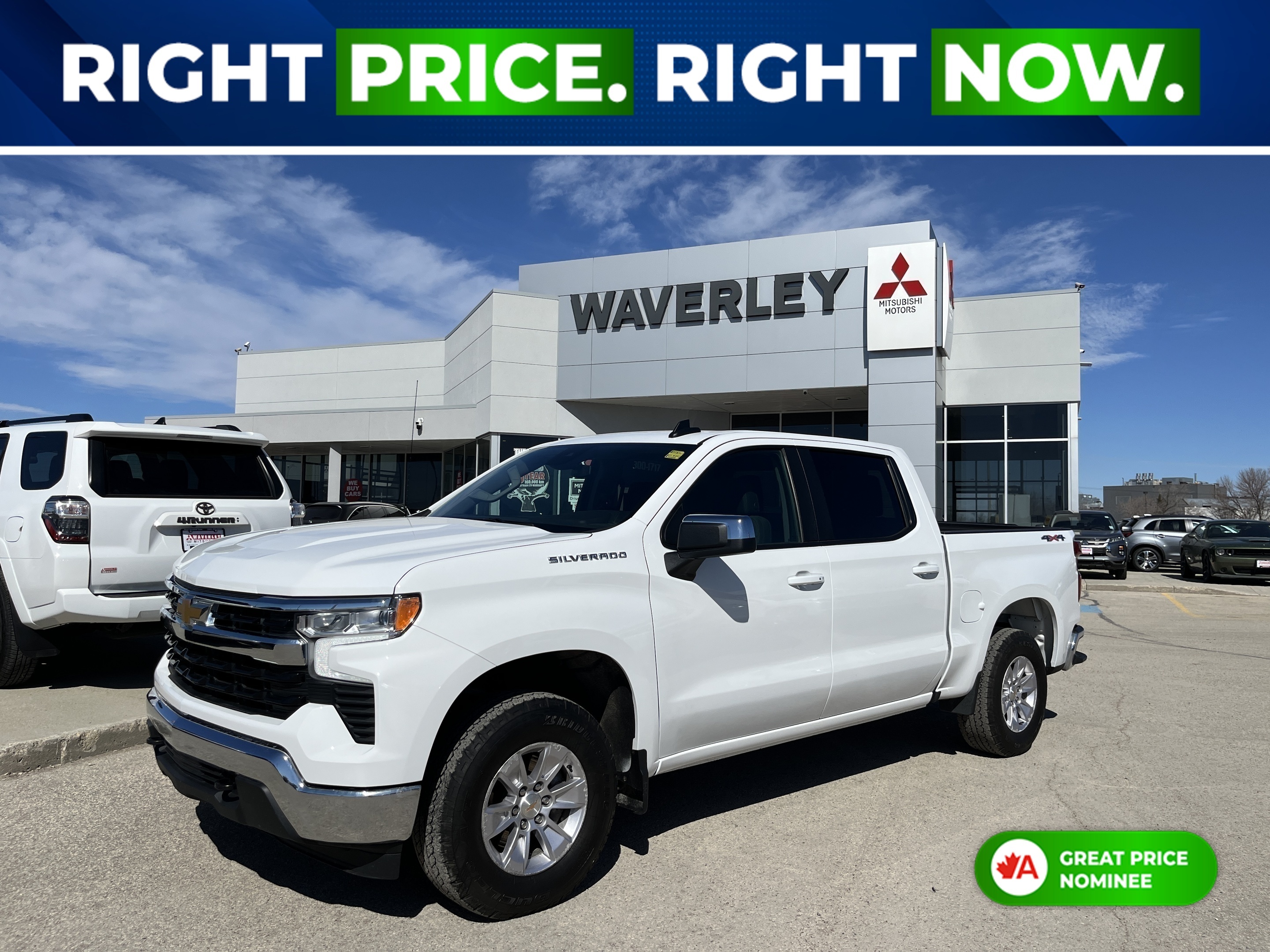 White 2025 Chevrolet Silverado 1500 Pickup Truck Four-Wheel Drive Automatic