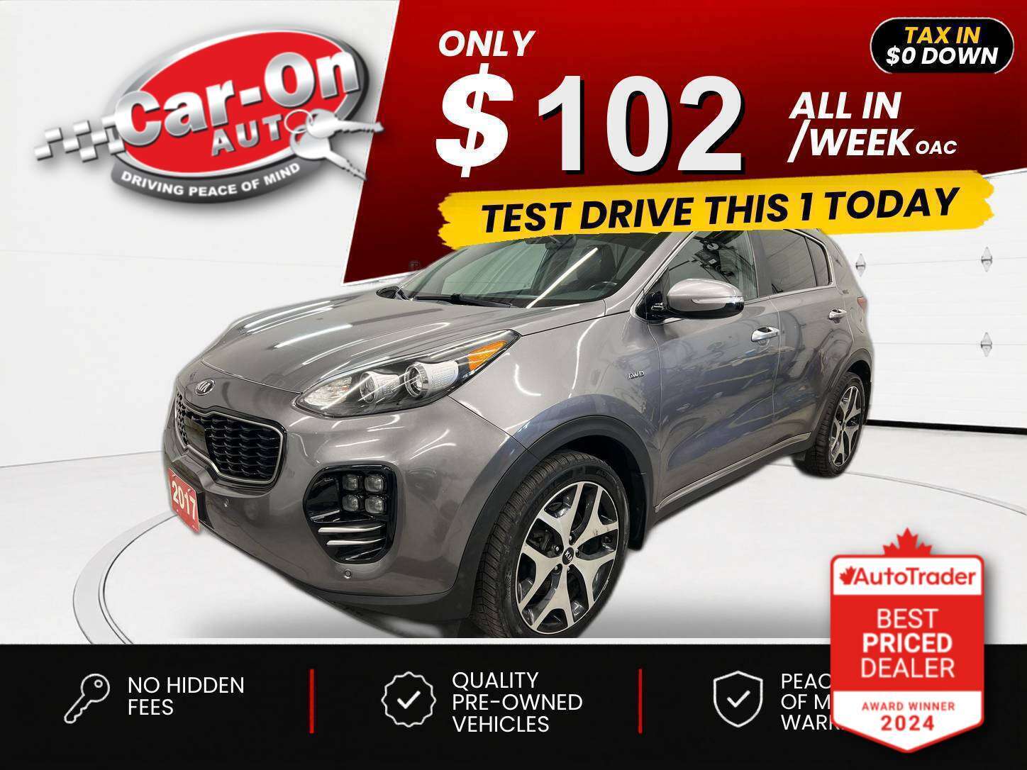 Gray 2017 Kia Sportage SUV / Crossover All-Wheel Drive Automatic