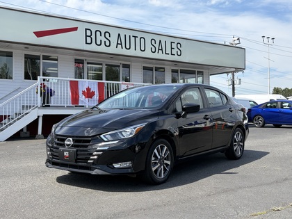 Black 2024 Nissan Versa Sedan Front-Wheel Drive Continuously Variable Transmission