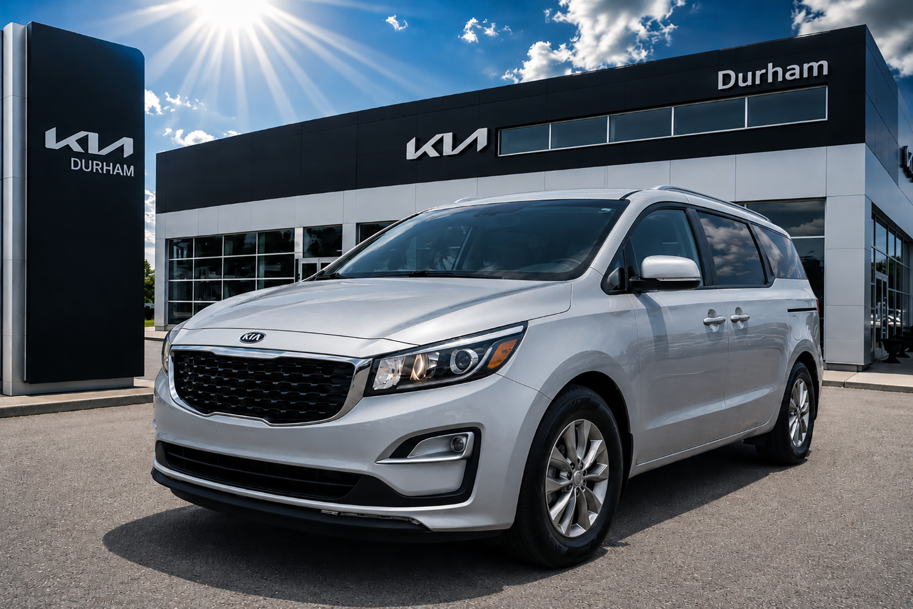 Gray 2020 Kia Sedona Minivan Front-Wheel Drive 8-Speed Automatic