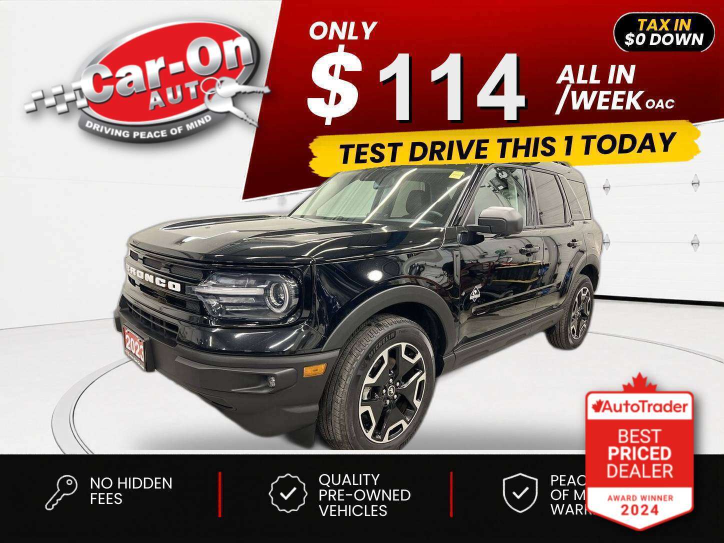 Black 2023 Ford Bronco Sport SUV / Crossover All-Wheel Drive Automatic
