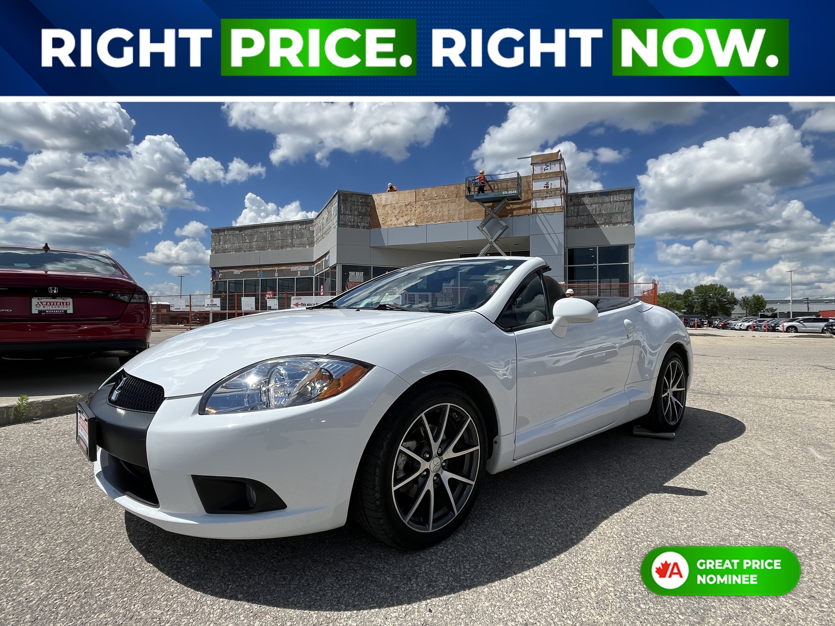 White 2012 Mitsubishi Eclipse Spyder Convertible Front-Wheel Drive