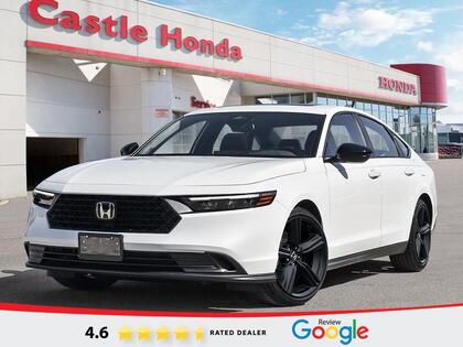 White 2026 Honda Accord Hybrid Sedan Front-Wheel Drive Continuously Variable Transmission