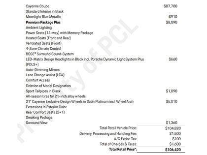 used 2021 Porsche Cayenne car, priced at $60,900