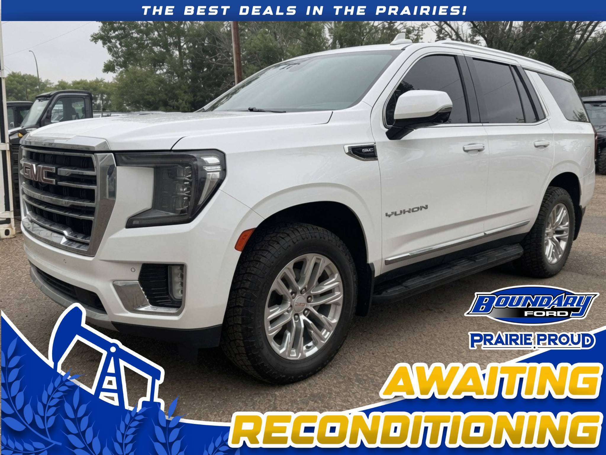 White 2021 GMC Yukon SUV / Crossover Four-Wheel Drive Automatic