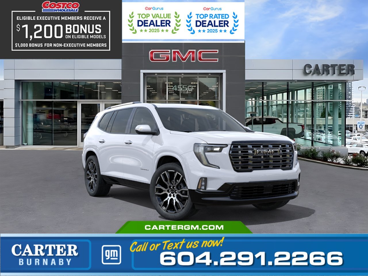 White 2026 GMC Acadia SUV / Crossover Four-Wheel Drive 8-Speed Automatic