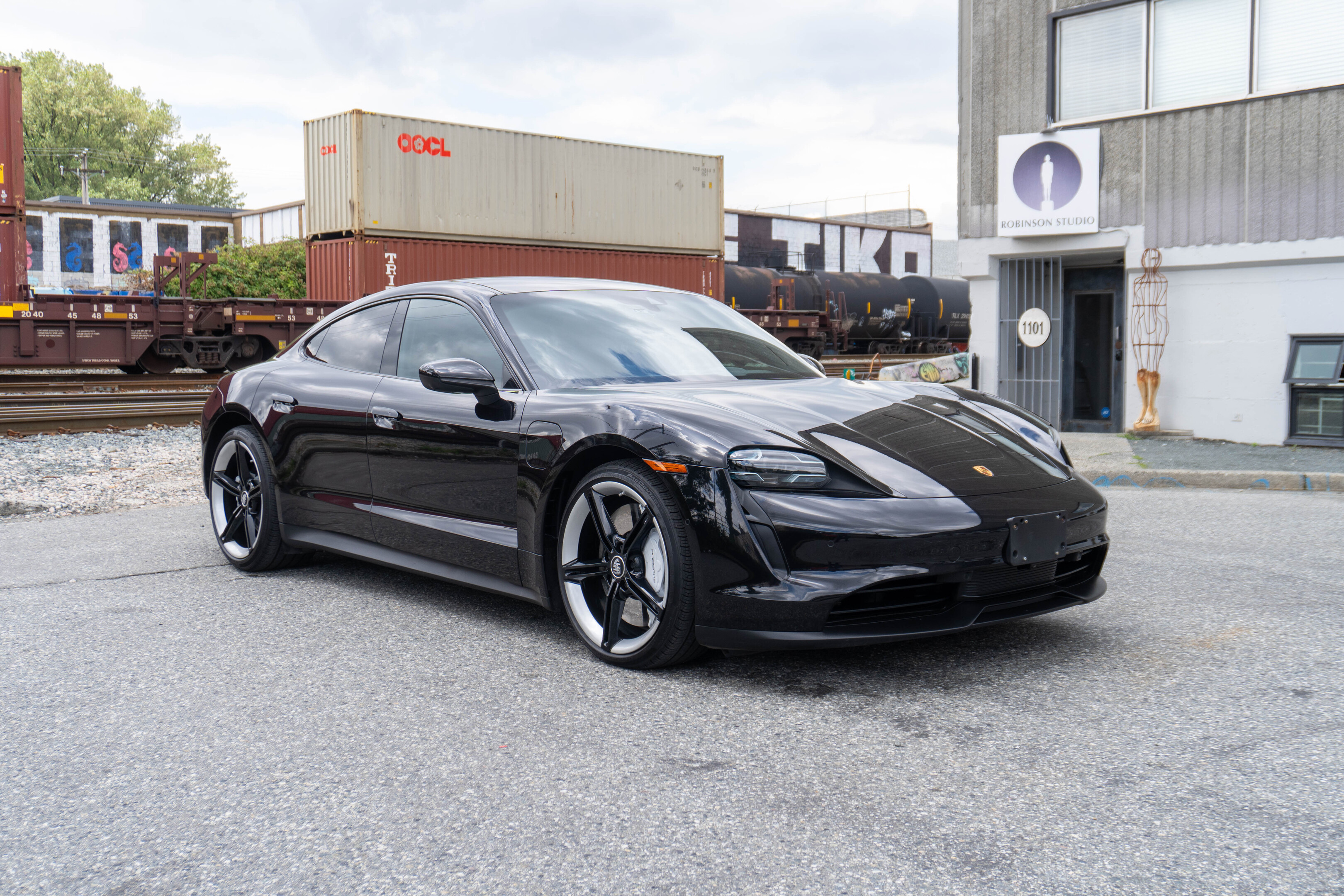 Black 2020 Porsche Taycan Sedan All-Wheel Drive Automatic