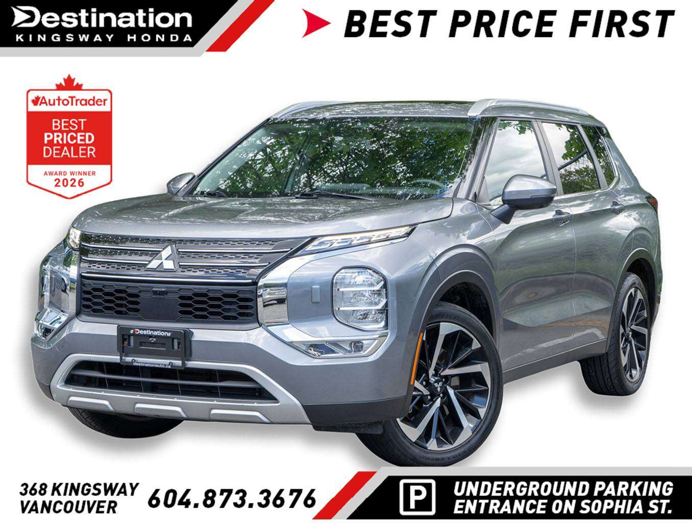 Gray 2022 Mitsubishi Outlander SUV / Crossover Automatic