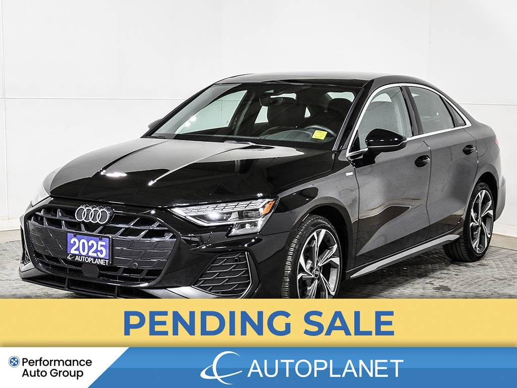 Black 2025 Audi A3 Sedan 7-Speed Automatic