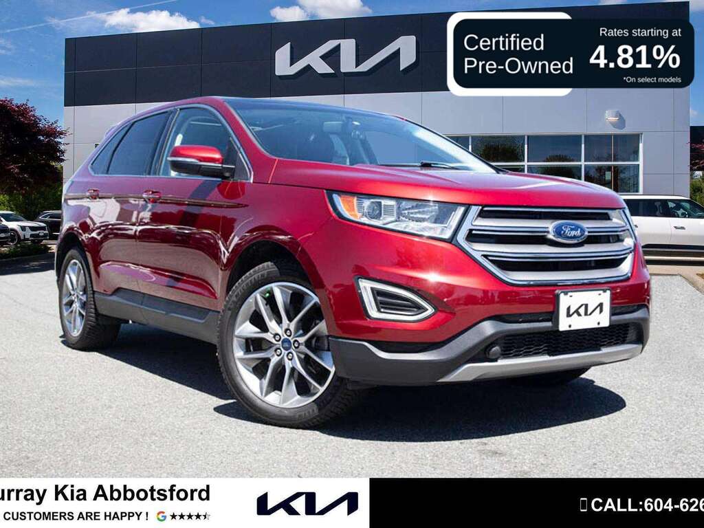Ruby Red Metallic Tinted Clearcoat 2017 Ford Edge SUV / Crossover All-Wheel Drive Automatic
