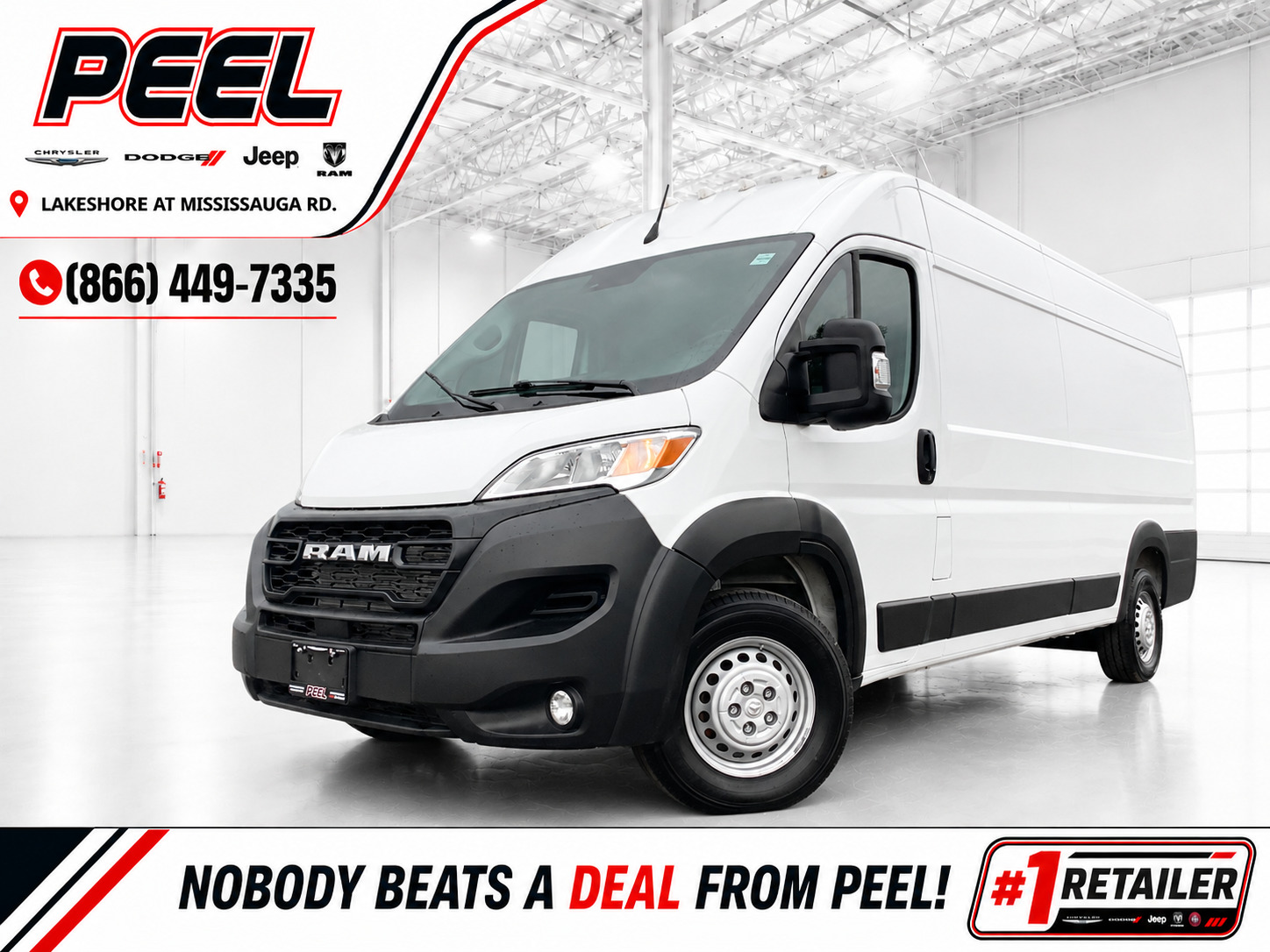 White 2025 RAM ProMaster Van Front-Wheel Drive 9-Speed Automatic