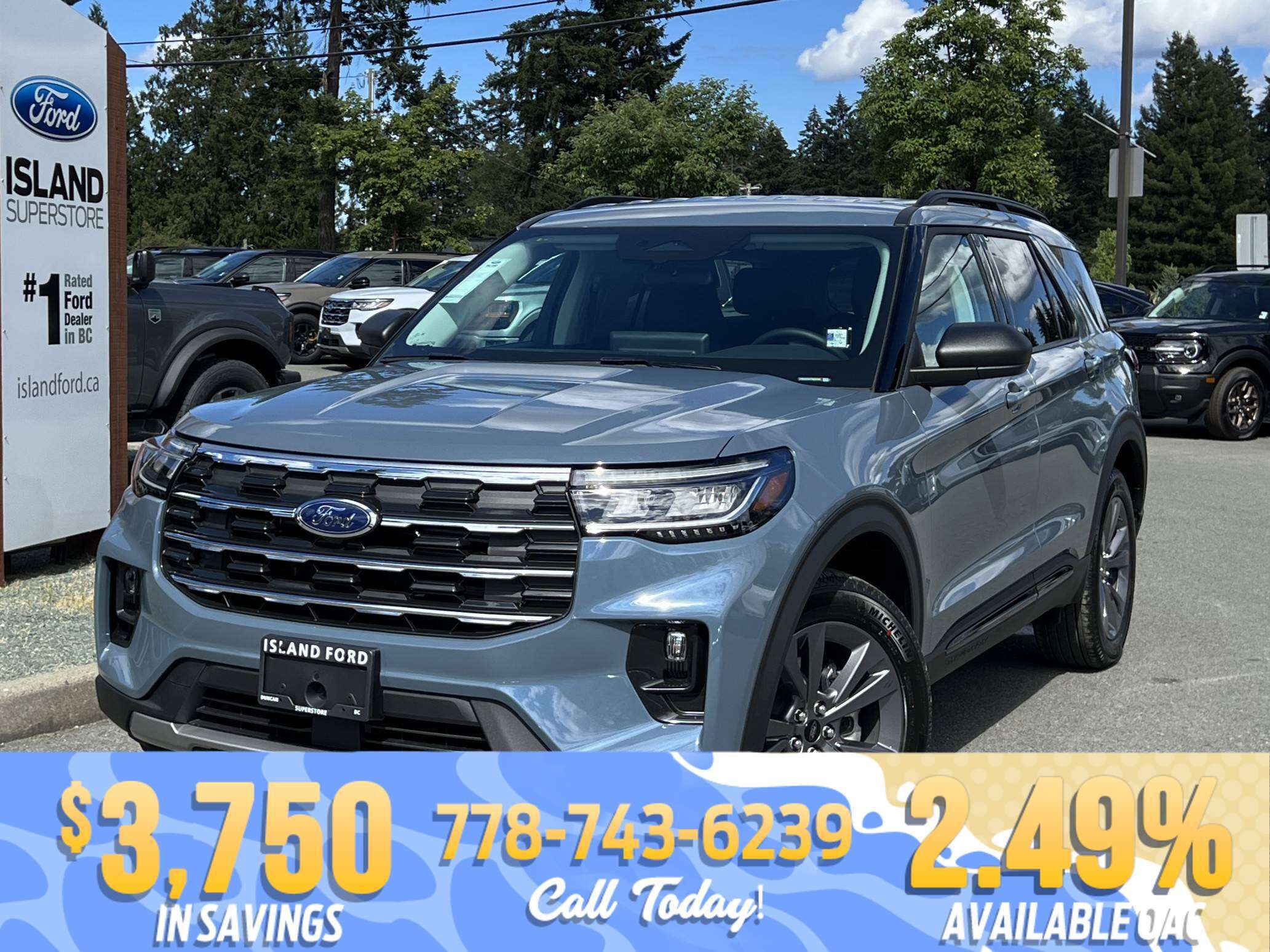 Blue 2026 Ford Explorer SUV / Crossover All-Wheel Drive 1-Speed Automatic