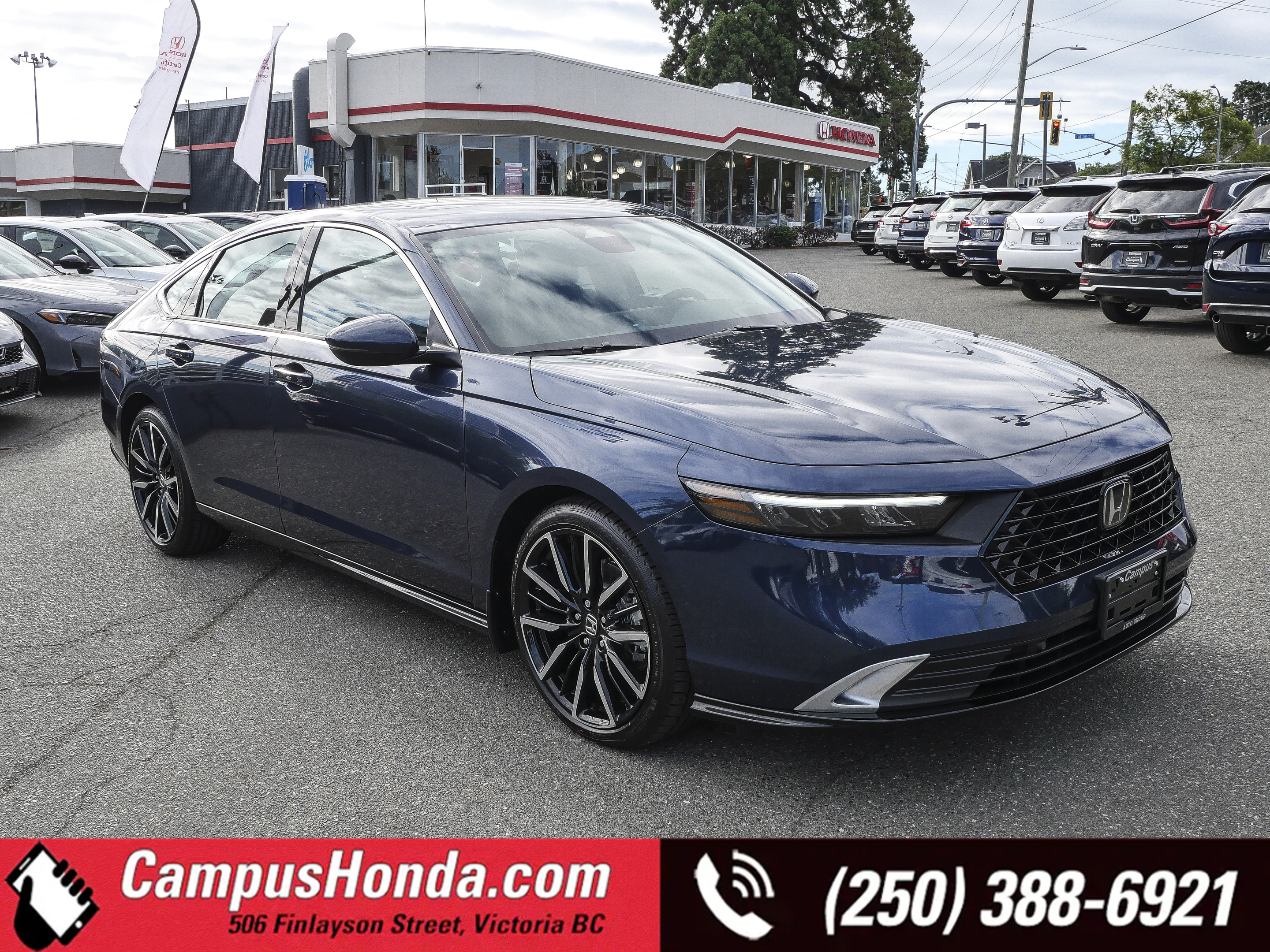 Blue 2026 Honda Accord Hybrid Sedan Front-Wheel Drive Continuously Variable Transmission