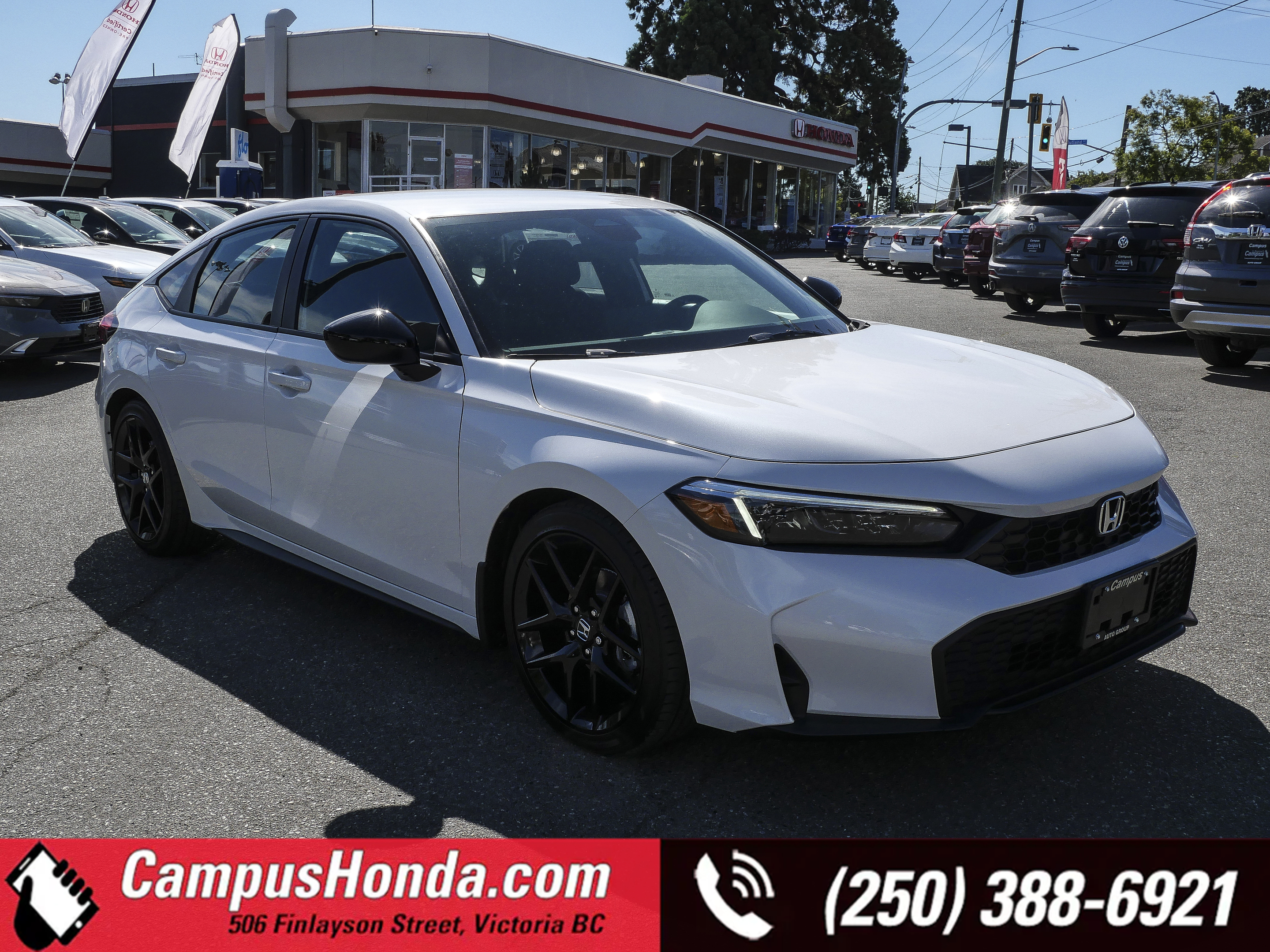 White 2026 Honda Civic Hatchback Hatchback Front-Wheel Drive Continuously Variable Transmission
