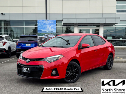 Red 2015 Toyota Corolla Sedan Front-Wheel Drive Automatic