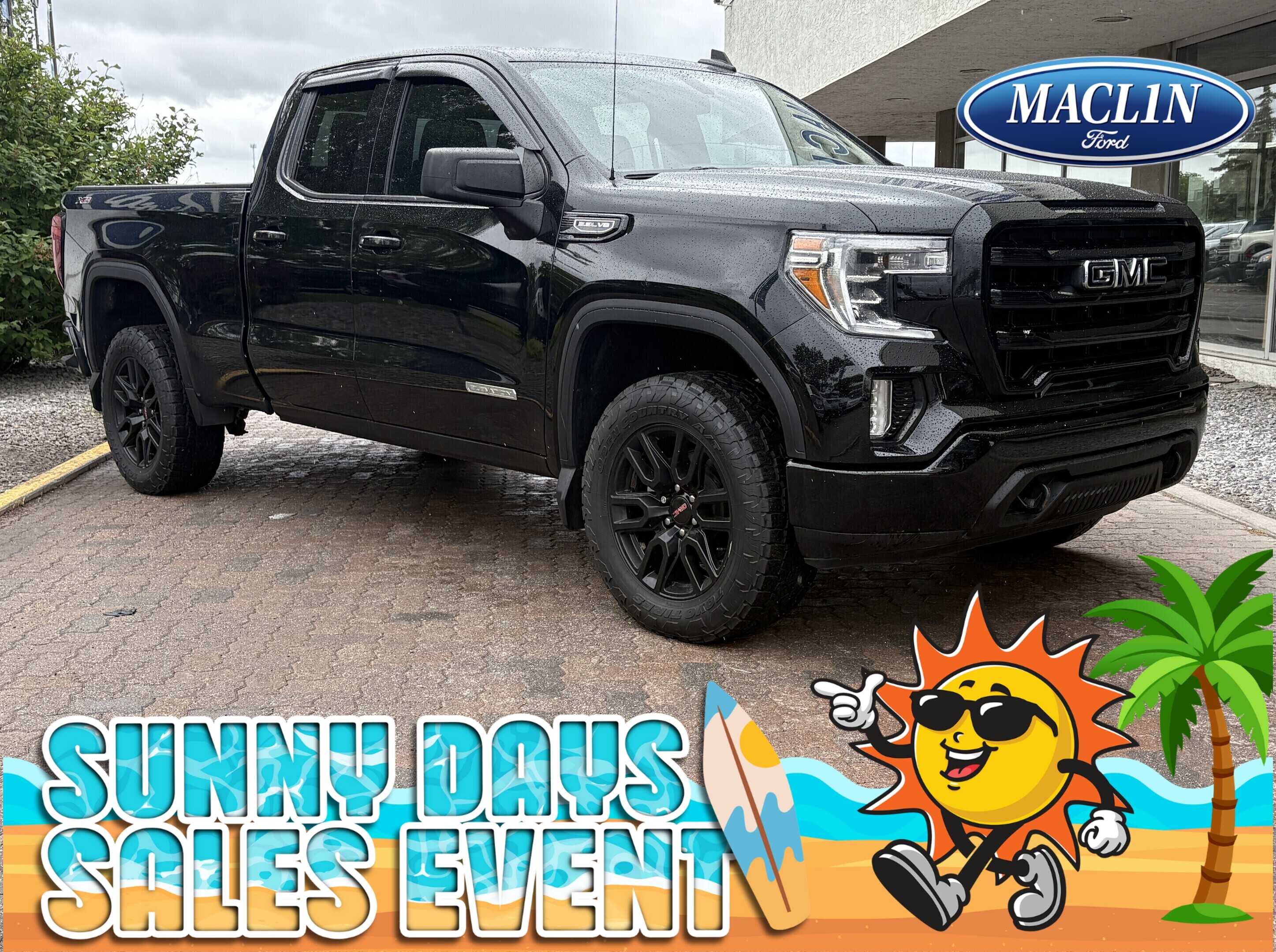 Black 2019 GMC Sierra 1500 Pickup Truck Four-Wheel Drive 8-Speed Automatic