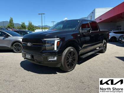 Black 2024 Ford F-150 Pickup Truck Four-Wheel Drive Automatic