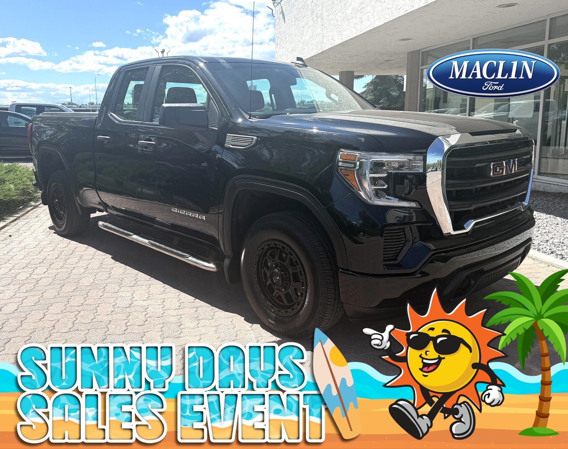 Black 2019 GMC Sierra 1500 Pickup Truck Four-Wheel Drive 8-Speed Automatic