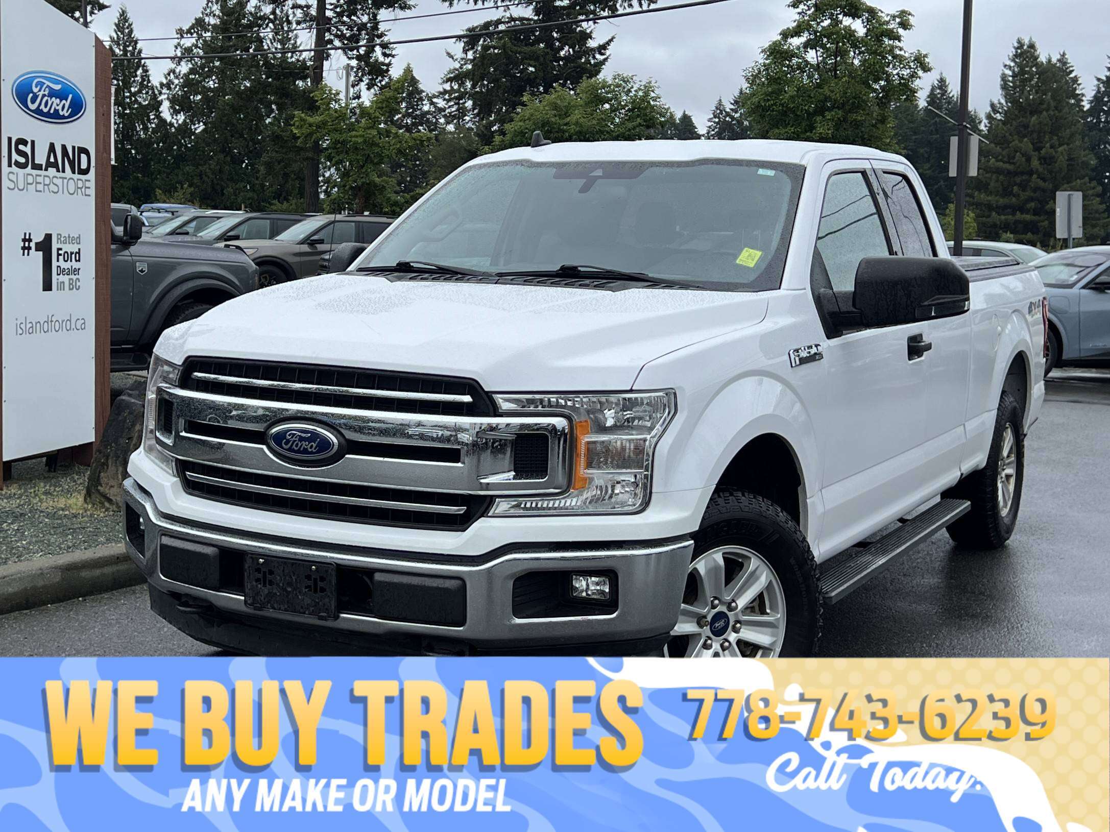 White 2019 Ford F-150 Pickup Truck Four-Wheel Drive Automatic