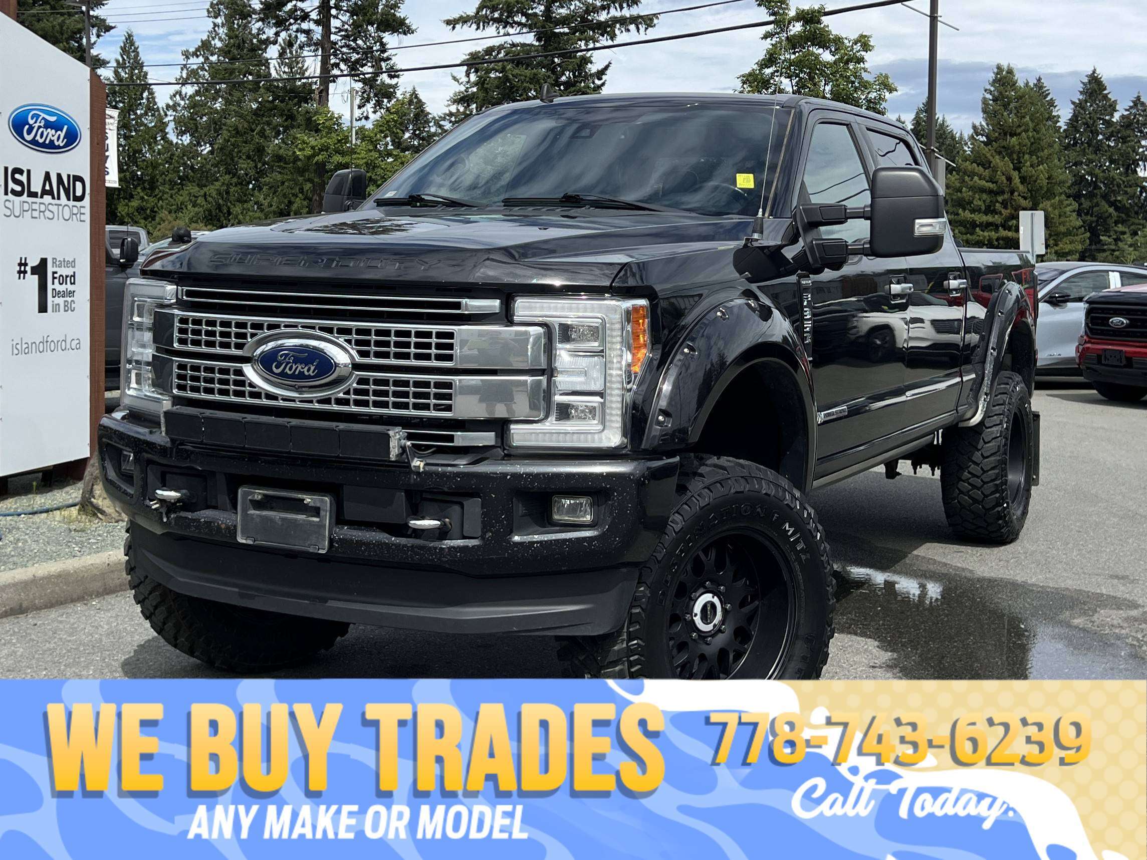 Black 2019 Ford F-350 Super Duty Pickup Truck Four-Wheel Drive Automatic
