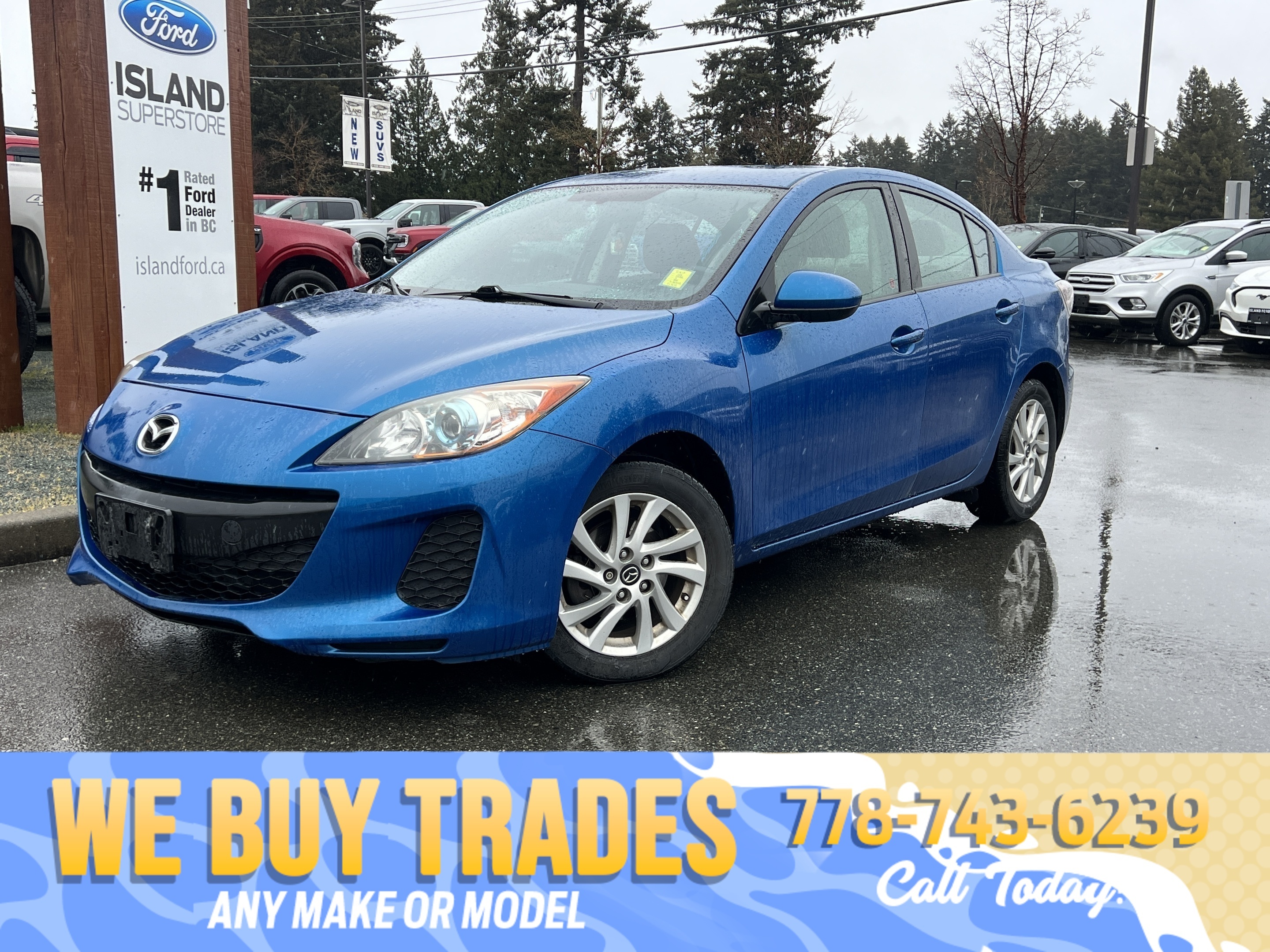 Blue 2013 Mazda MAZDA3 Sedan Manual
