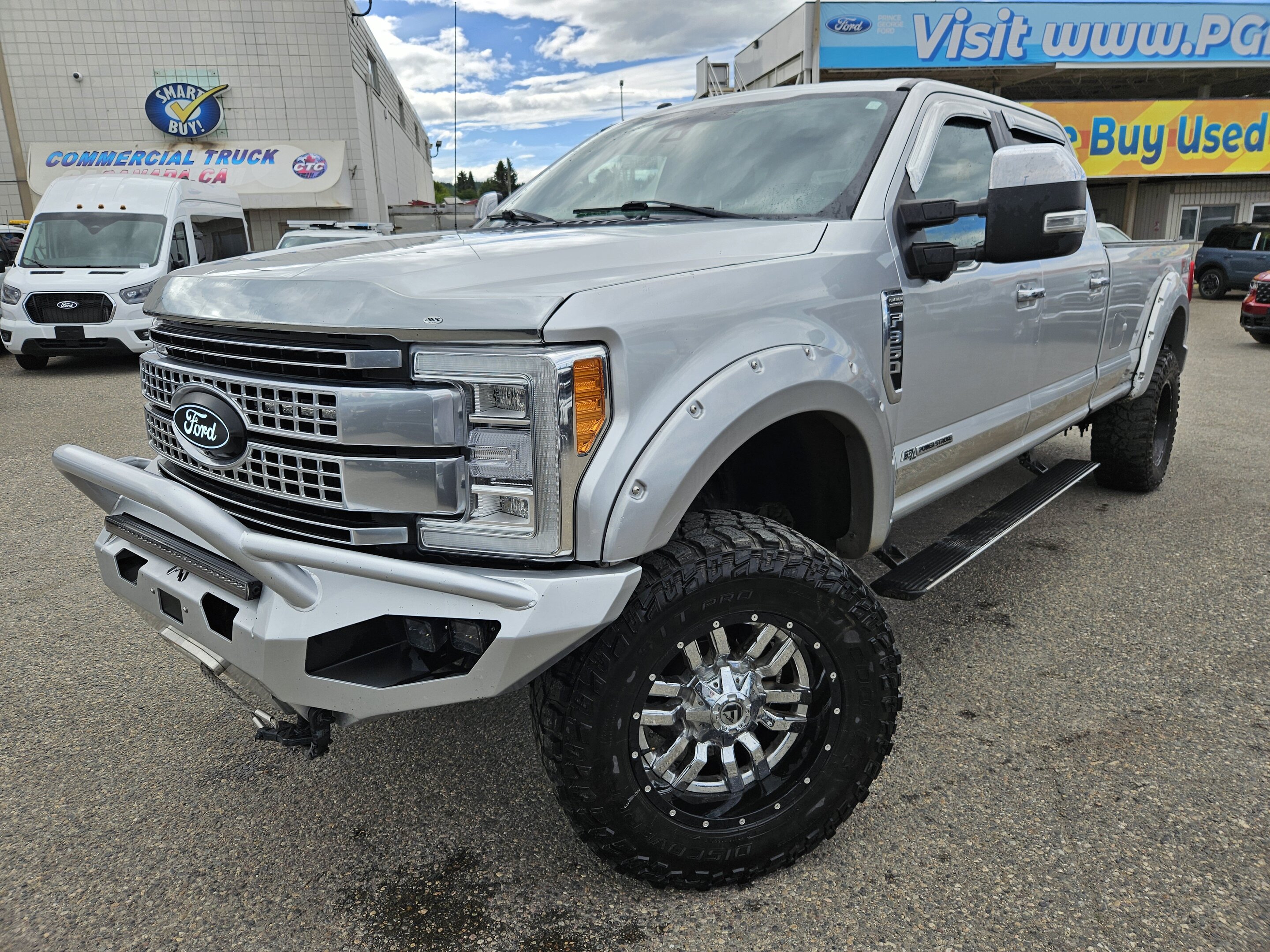 Silver 2017 Ford F-350 Super Duty Pickup Truck Four-Wheel Drive Automatic