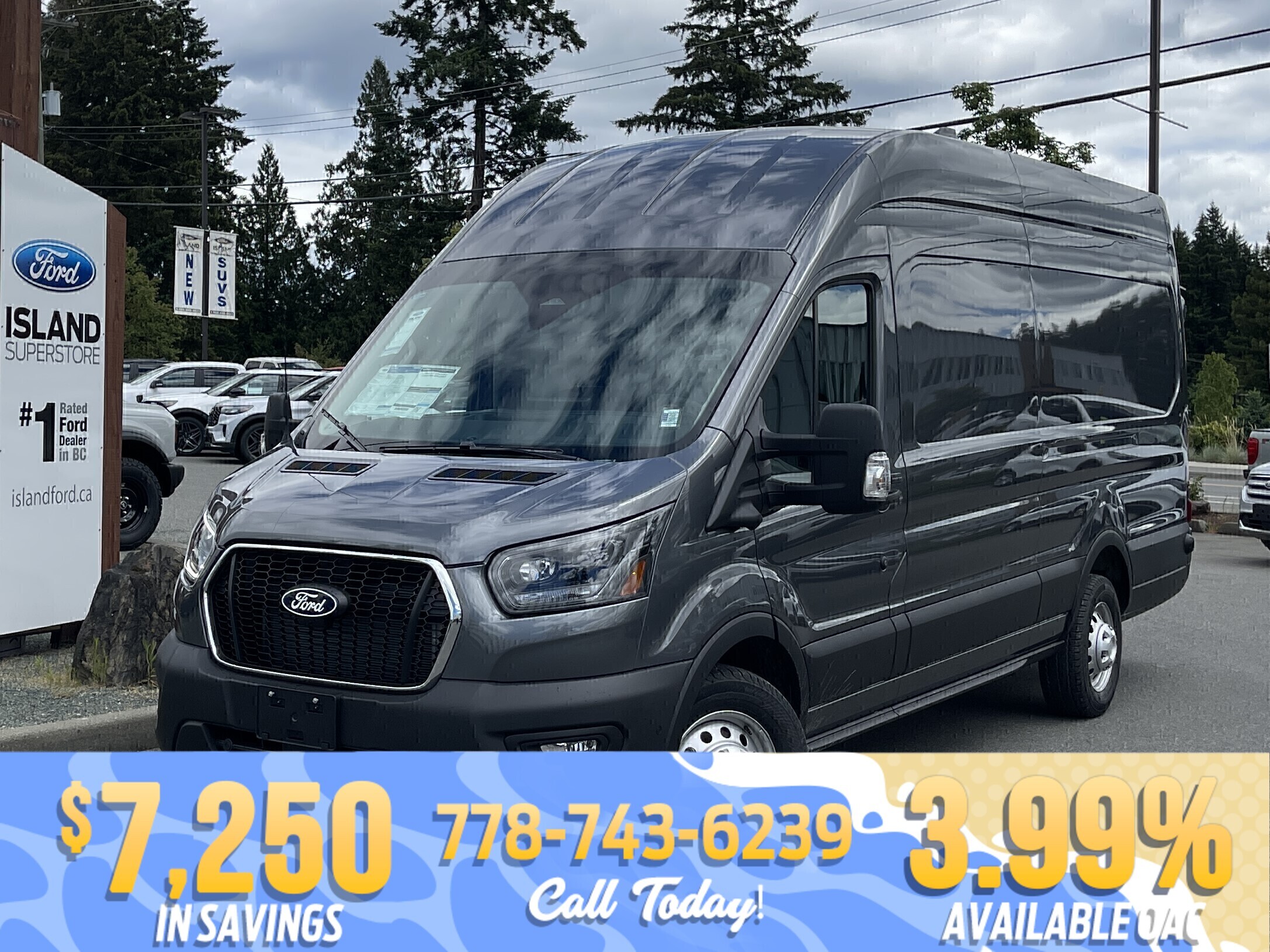 Gray 2026 Ford Transit Cargo Van Automatic