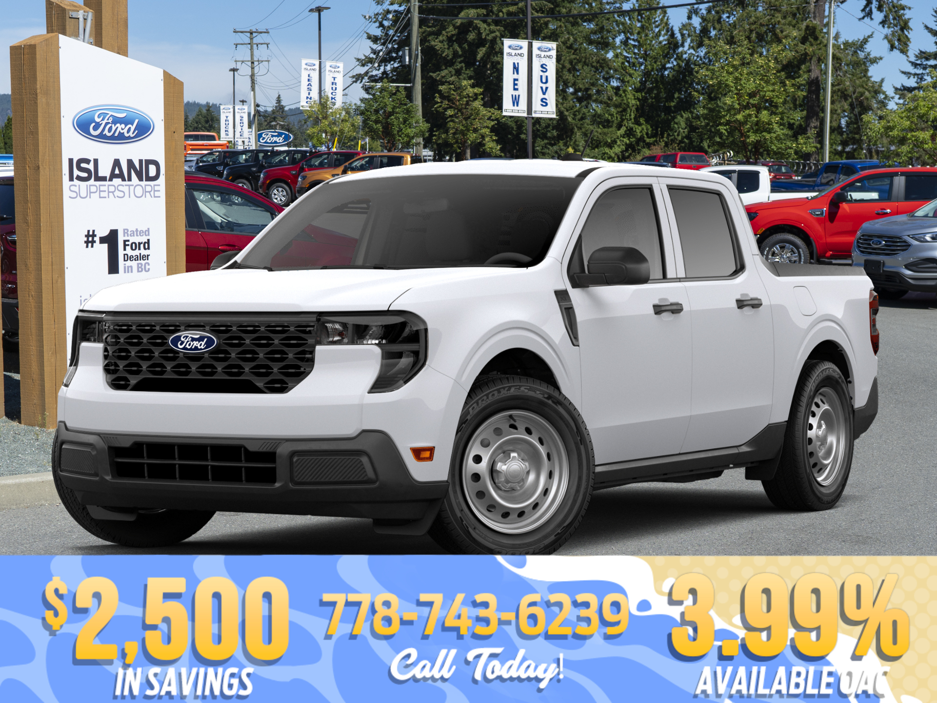White 2026 Ford Maverick Pickup Truck All-Wheel Drive Automatic