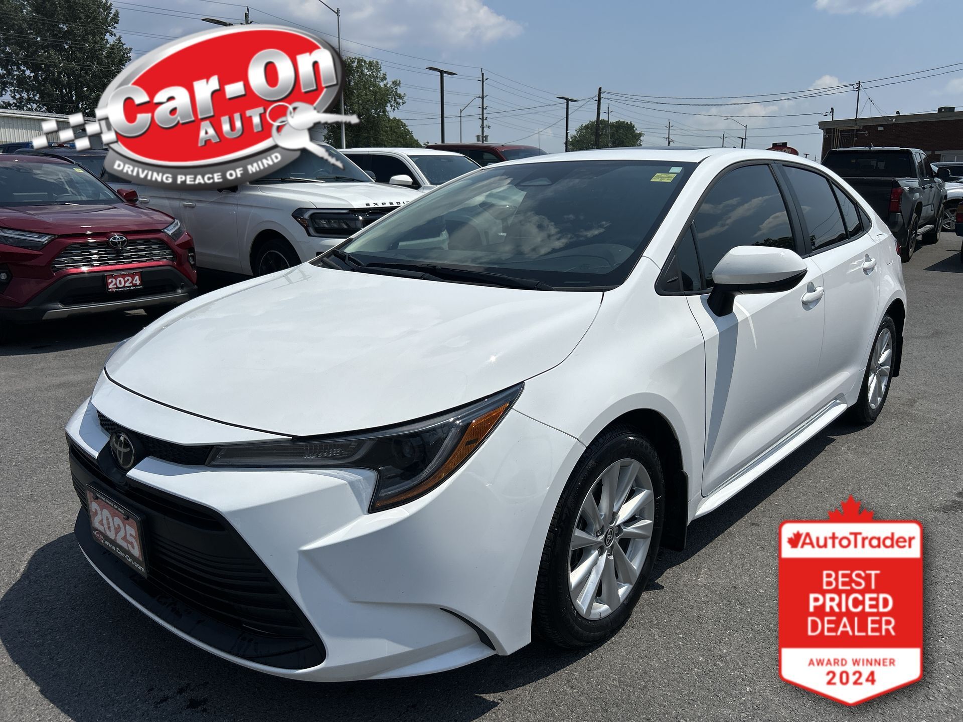 White 2025 Toyota Corolla Sedan Front-Wheel Drive Automatic