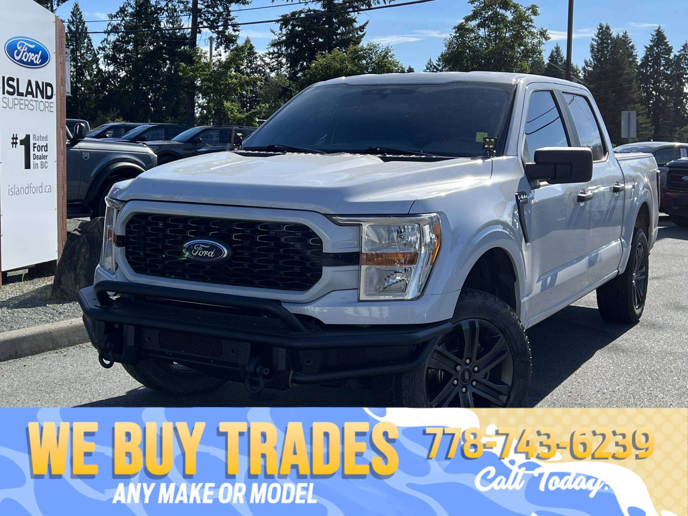 White 2021 Ford F-150 Pickup Truck Four-Wheel Drive