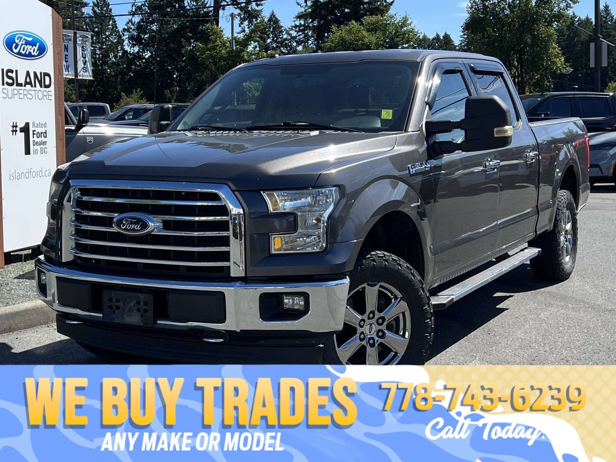 Gray 2017 Ford F-150 Pickup Truck Four-Wheel Drive Automatic