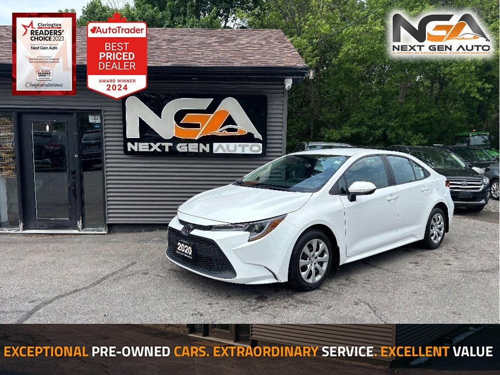 White 2020 Toyota Corolla Sedan Front-Wheel Drive Continuously Variable Transmission