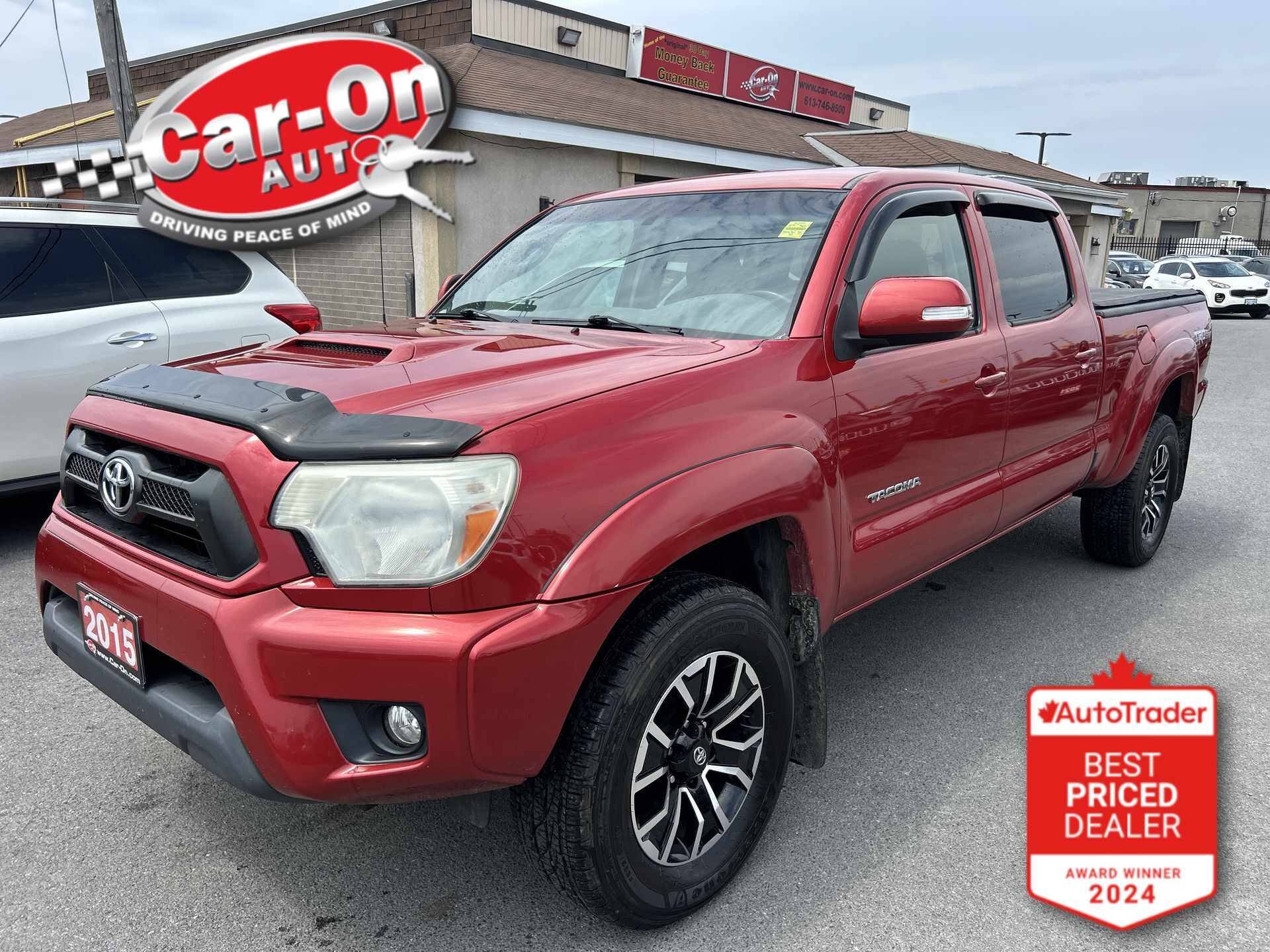 Red 2015 Toyota Tacoma Pickup Truck Four-Wheel Drive Automatic