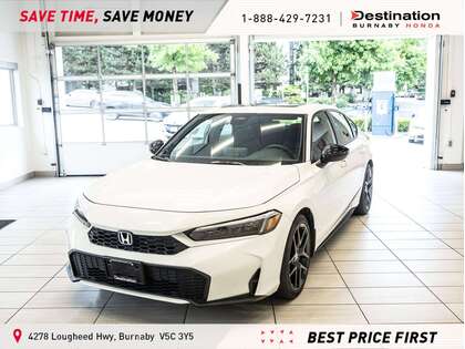 PLATINUM WHITE PEARL 2025 Honda Civic Hybrid Hatchback Front-Wheel Drive Automatic