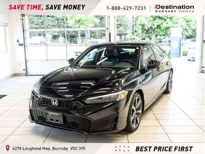 CRYSTAL BLACK PEARL 2025 Honda Civic Hybrid Sedan Front-Wheel Drive Automatic