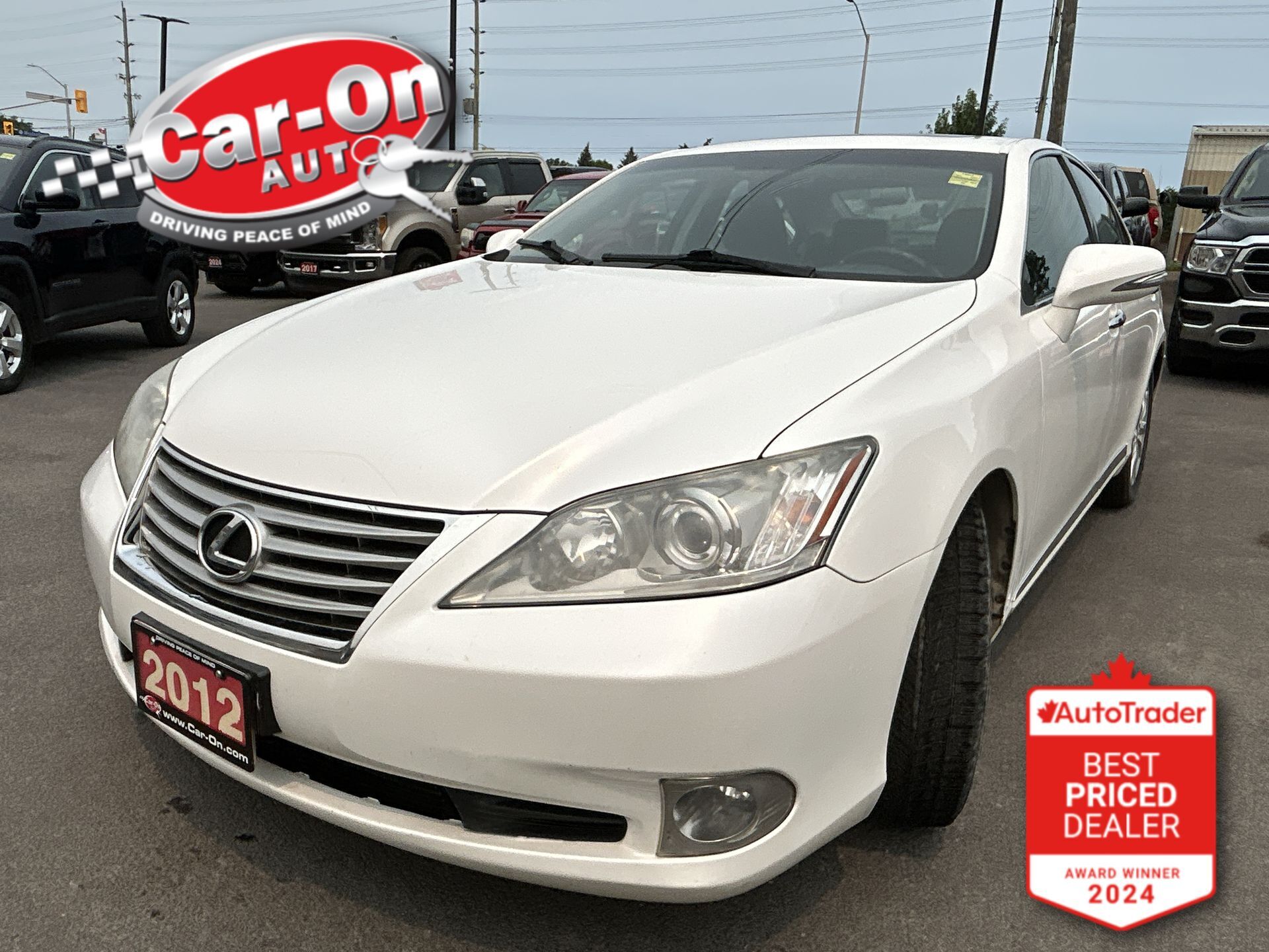 White 2012 Lexus ES Sedan Front-Wheel Drive Automatic