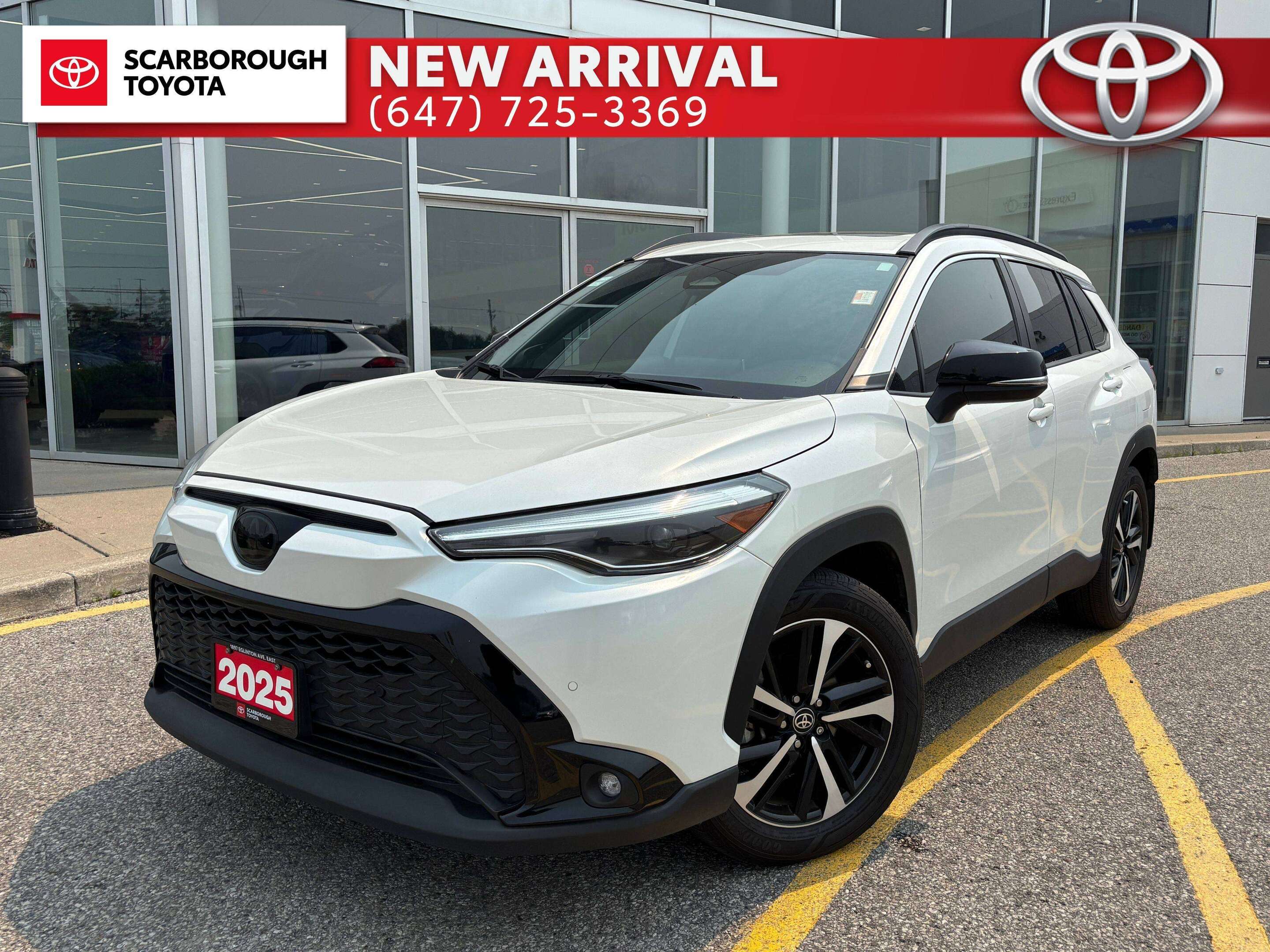 White 2025 Toyota Corolla Cross Hybrid All-Wheel Drive Continuously Variable Transmission