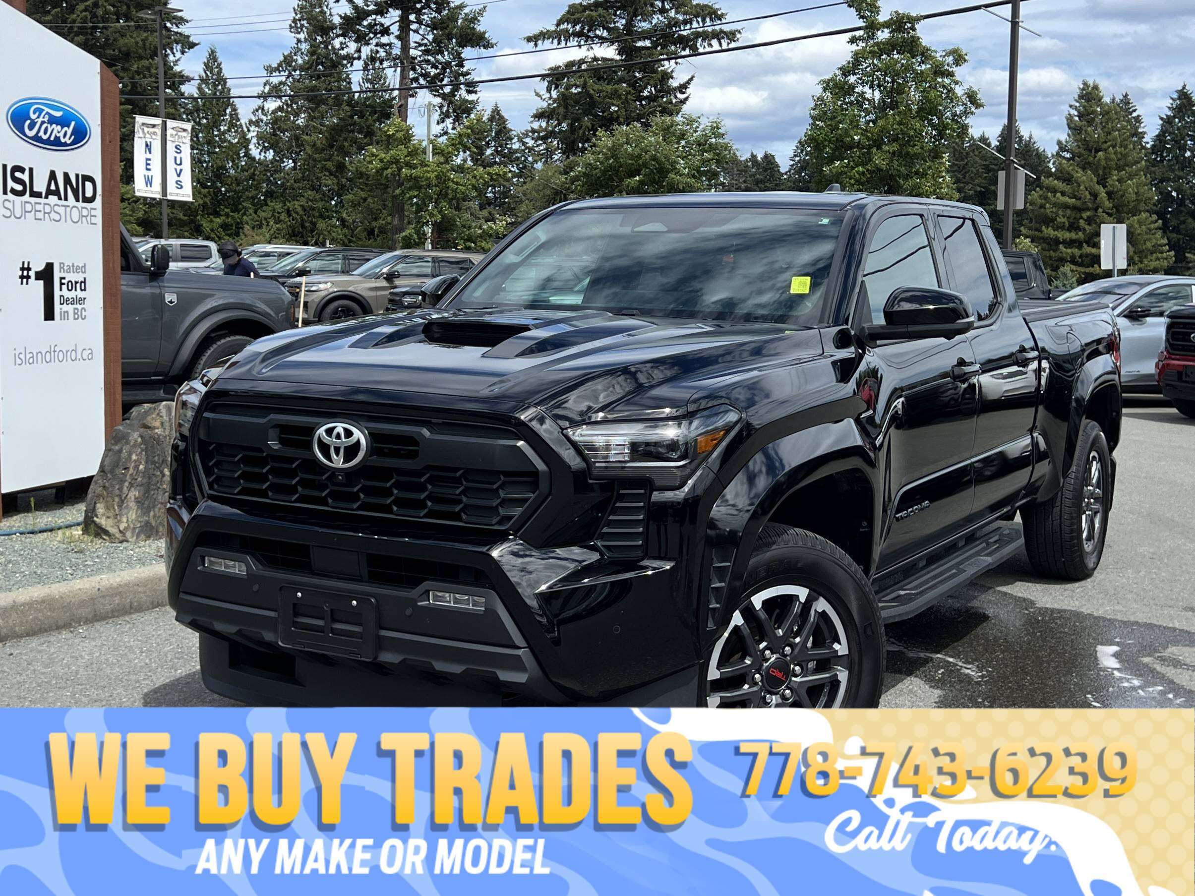 Black 2025 Toyota Tacoma Pickup Truck Four-Wheel Drive Automatic
