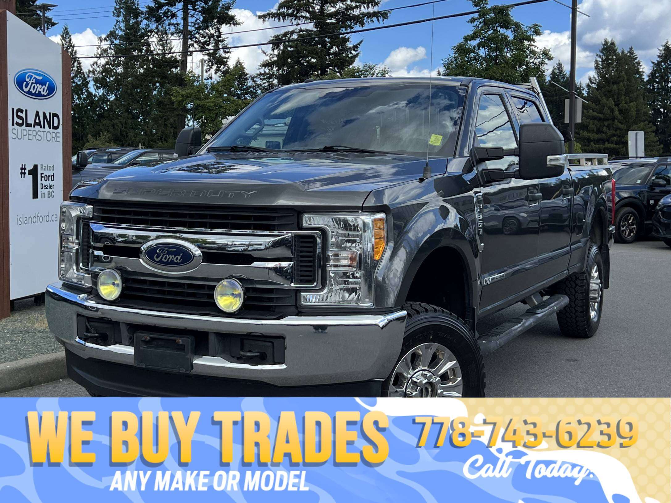 Gray 2017 Ford F-350 Super Duty Pickup Truck Four-Wheel Drive Automatic