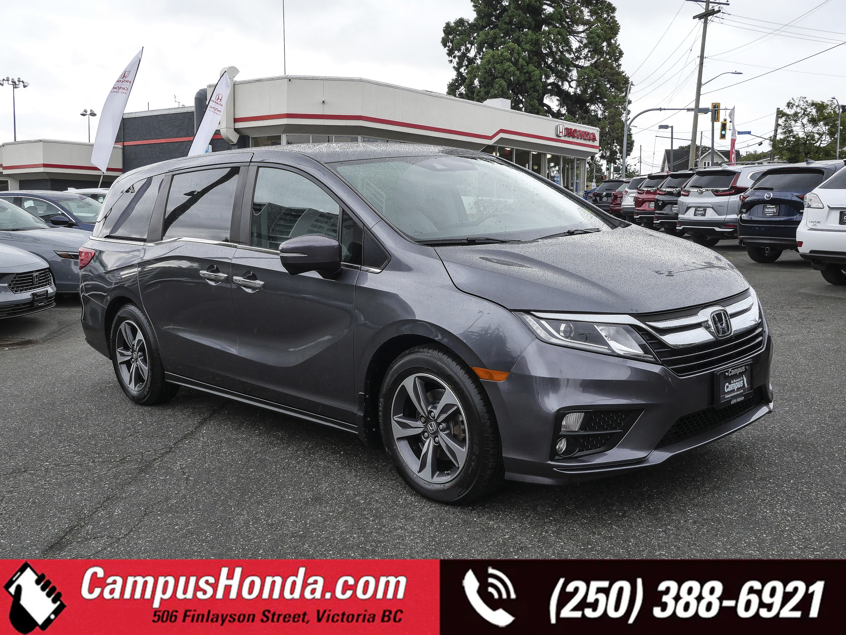 Gray 2018 Honda Odyssey Minivan Front-Wheel Drive Automatic