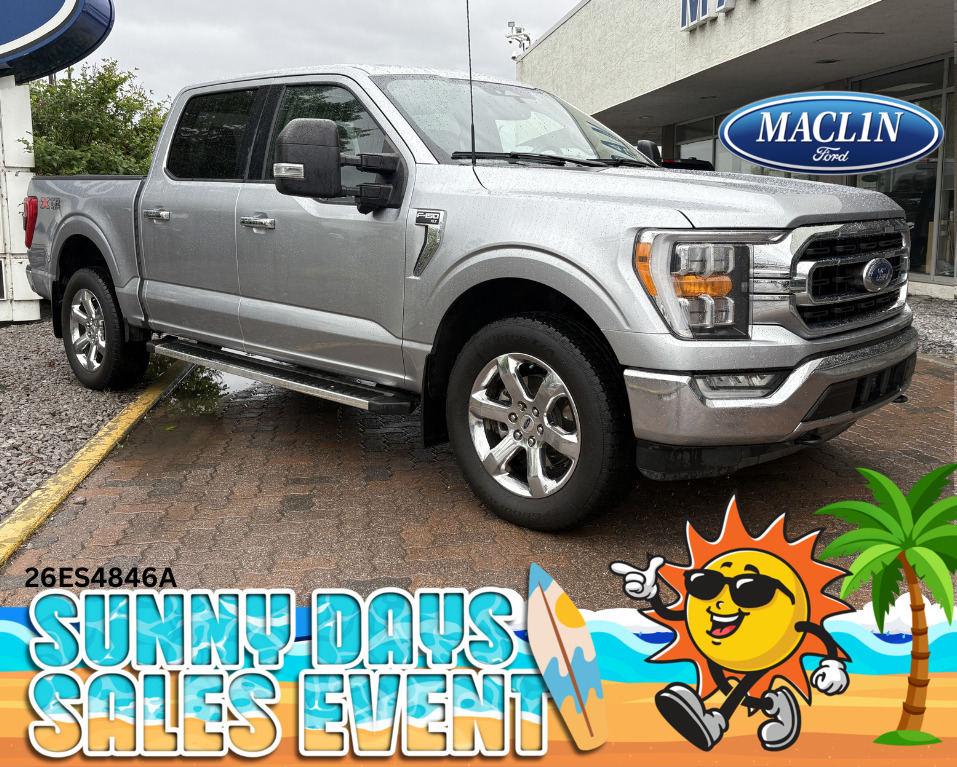 Silver 2022 Ford F-150 Pickup Truck Four-Wheel Drive Automatic