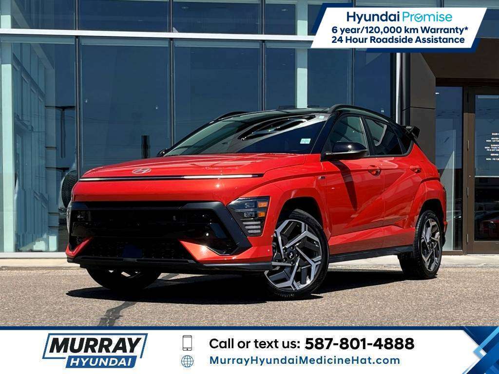 Soultronic Orange w/Abyss Black Roof 2024 Hyundai Kona SUV / Crossover All-Wheel Drive 8-Speed Automatic