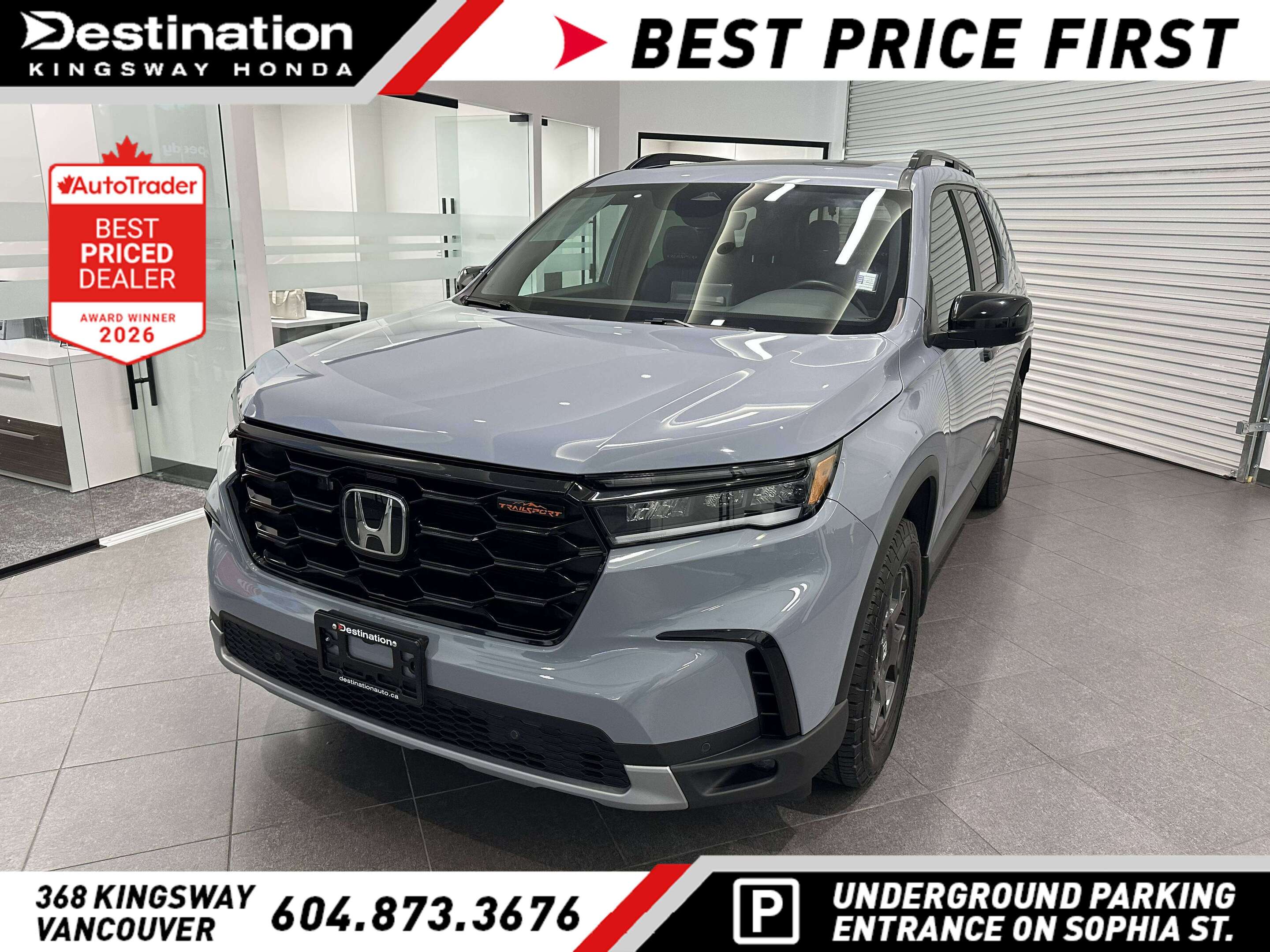 Gray (Sonic Grey Pearl) 2023 Honda Pilot SUV / Crossover All-Wheel Drive Automatic
