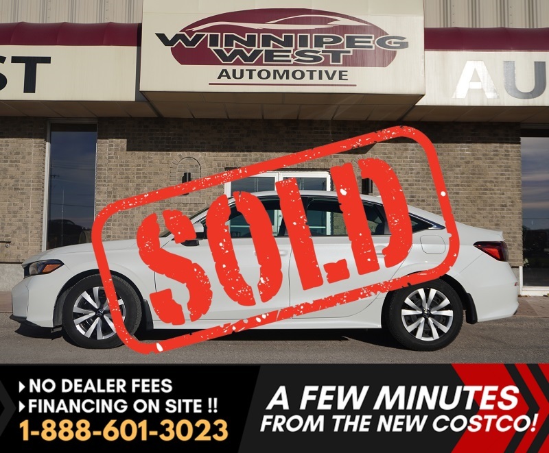 White 2025 Honda Civic Sedan Front-Wheel Drive Continuously Variable Transmission