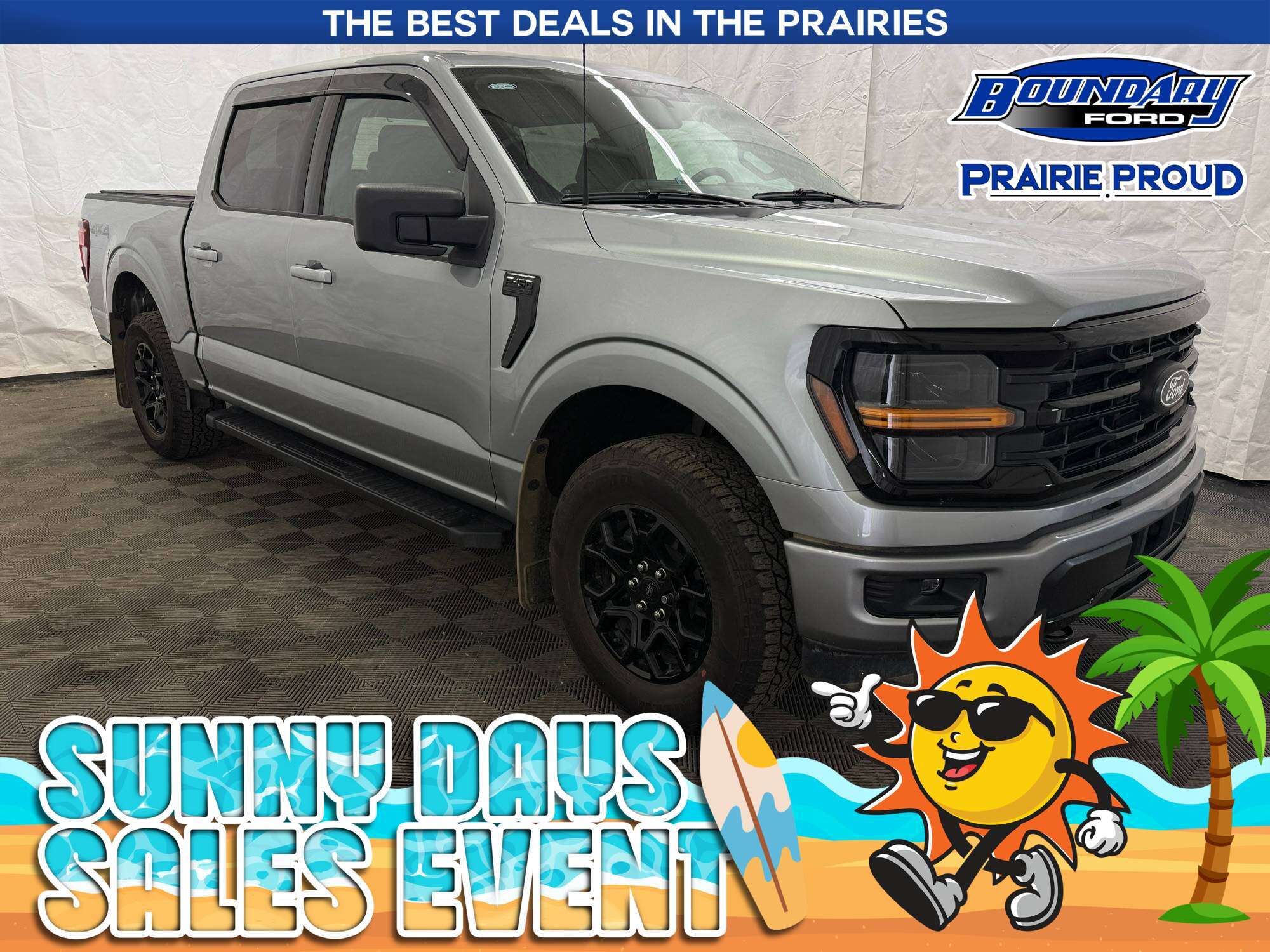 Silver 2025 Ford F-150 Pickup Truck Four-Wheel Drive Automatic