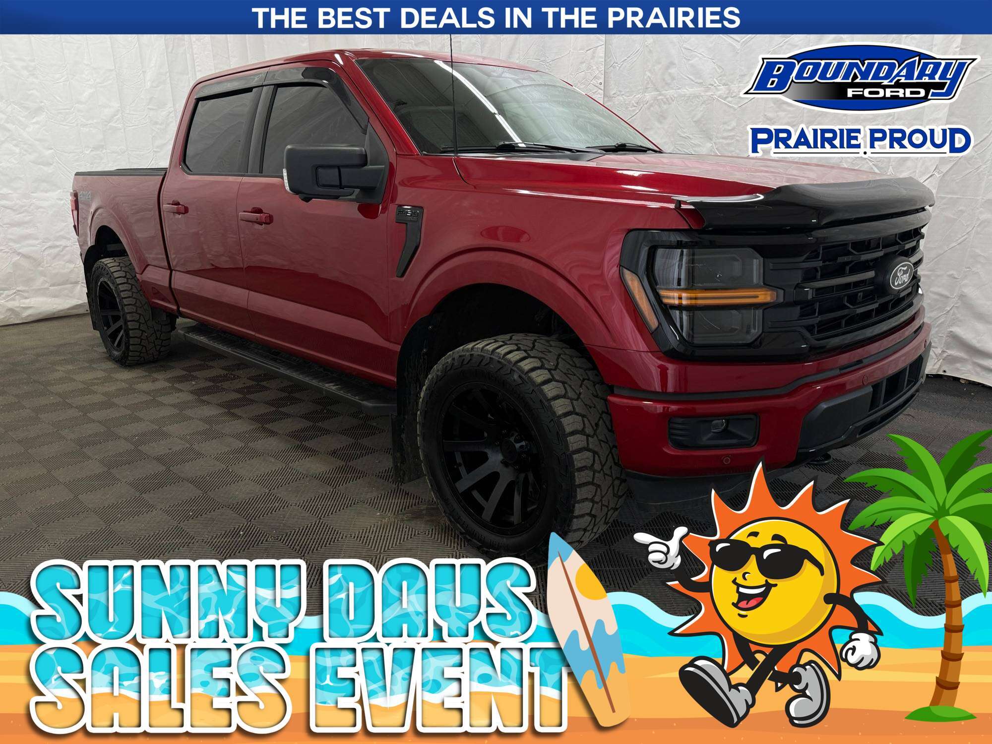 Red 2024 Ford F-150 Pickup Truck Four-Wheel Drive Automatic