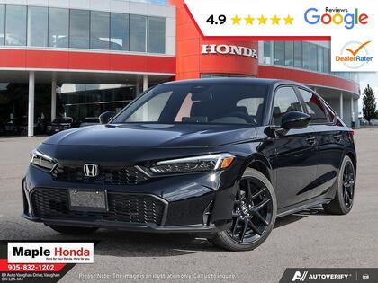 Black 2026 Honda Civic Hatchback Hatchback Front-Wheel Drive Continuously Variable Transmission