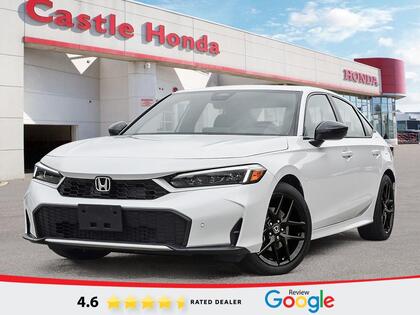 White 2026 Honda Civic Hybrid Sedan Front-Wheel Drive Continuously Variable Transmission