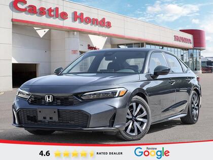 Black 2026 Honda Civic Sedan Front-Wheel Drive Continuously Variable Transmission